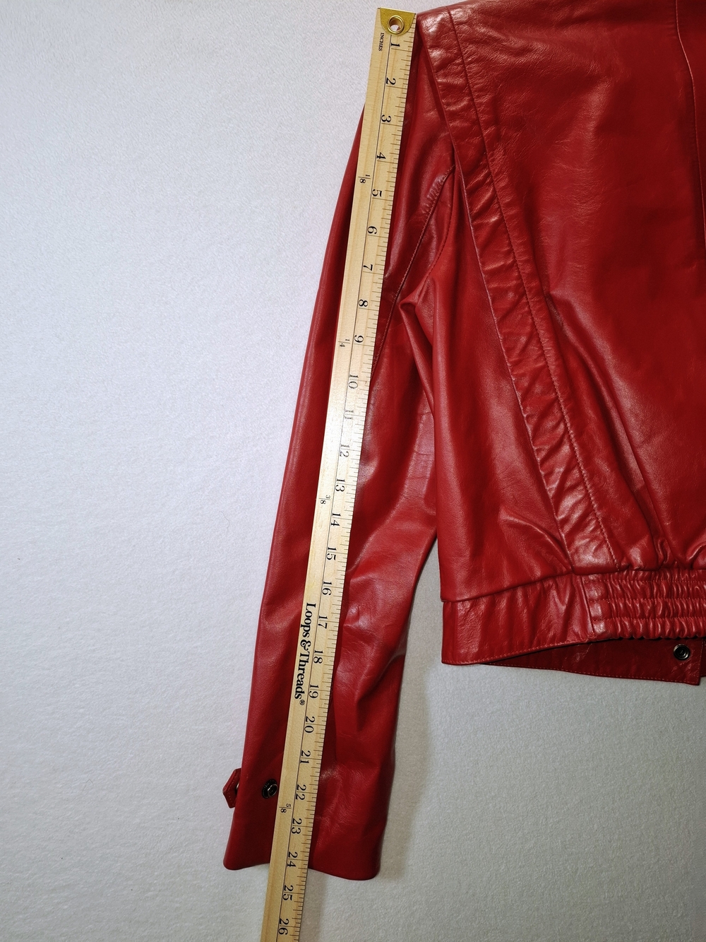 1980's Wilsons Leather Red Women's Leather Jacket - Picture 12 of 14